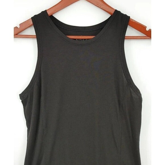Athleta Tank Top Womens XS Black Back-Cutout Light Basic Soft Shirt Athleisure - Picture 2 of 9